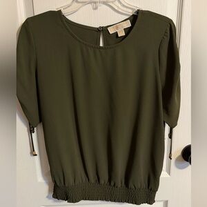 Michael Kors Olive Green Blouse